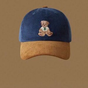Blue and Tan Bear Cap